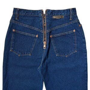 90s Vintage Gaultier Jeans Modson Highwaisted Back Zipper Avant-Garde Edgy.